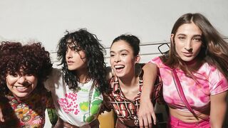 Fashion Instagram Reel in Neon Pink Light Pink Retro Psychedelic Style