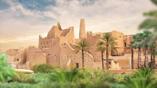 السعودية قرية التراث القديم خيال قصر الإمام