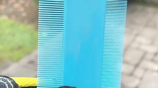 Blue comb cutting satisfying video |ASMR