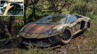 Rebuilding Lamborghini Aventador LP700 1515HP - Forza Horizon 5 _ Thrustmaster T300RS gameplay