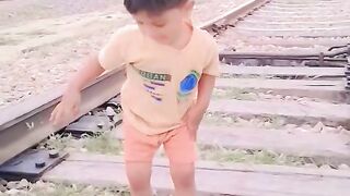 Suhaan on railway track