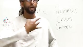Arabic teacher teaches English