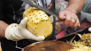 Cutting skill fruit Pineapple