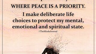 Peace in life