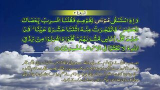 Surah 2 Al baqrah Ayat No 60-61 Ruku No 7 word by word learning Quran in video in 4K