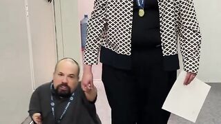 a couple with a large height difference
