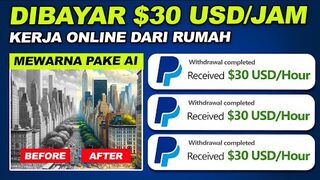 MAKE MONEY ONLINE : Kerja Online Dibayar $30 perJam, Mewarna Gambar Menggunakan AI, Cara Menghasilkan Uang dari Internet.