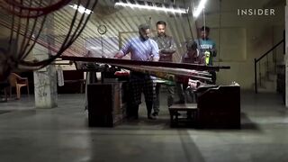 How handwoven saris are made.