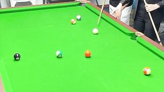 Funny pool game play