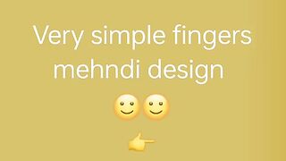Simple mehndi design