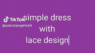 Simple dress design with lace