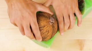 Unexpected way to use a coconut shell!