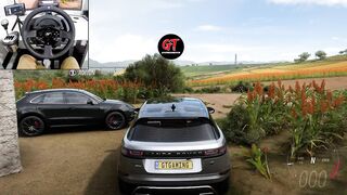 Range Rover Velar & Porsche Macan _ OFFROAD CONVOY _ Forza Horizon 5 _ Thrustmaster T300RS gameplay