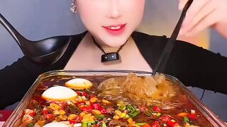 Asmr Chinese Food Mukbang Eating Show | spicy chinese noodles | braised pork trotters eating challenge