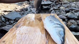 Fish tacos cooked in nature