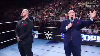 The bloodline attacks Kevin Owens WWE Smackdown
