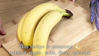 Hast du eine Banane, 2 Eier und Kakao Bereiten Sie ein köstliches Dessert ohne M.