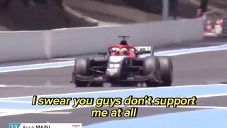 The heartbreaking radio message from the Indian F2 driver Arjun Maini.