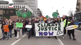Greta Thunberg joins hundreds in Sweden demanding action on climate crisis.