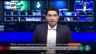 Iran TV news reports 'relatively loud sounds were heard in Isfahan province'.