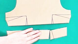 Overlap with belt bodice pattern cutting stitching