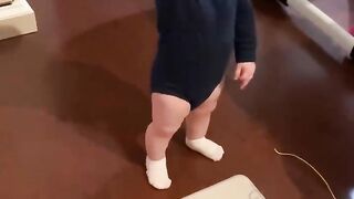 A babbling conversation with dad