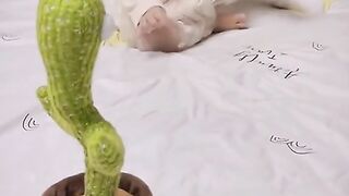 Babies reaction on toy
