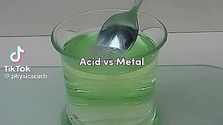 Acid with metal