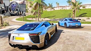 1000HP Lexus LFA & Porsche 911 GT3 Forza Horizon 5 | Steering Wheel Gameplay