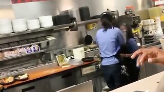 Black  Fight On Their Work Schedule