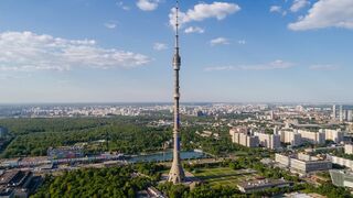 Ostankino TV Tower, observation decks and the Seventh Heaven restaurant