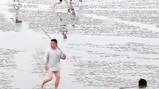 Sea waves return