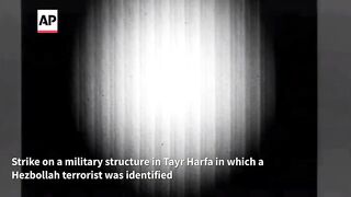 Israeli military releases video said to show strikes on Hezbollah targets in Lebanon.