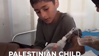 Palestinian Child Recites Quran to ease his pain