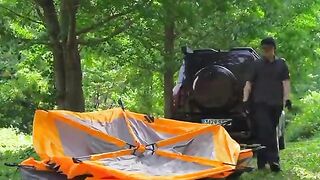 Setting Camp in Heavy Rain