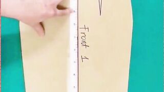 Overlap pleated skirt pattern cutting