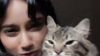Girl and cat