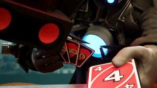 TV Woman Playing UNO