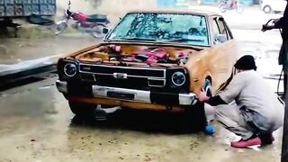 Auto show prepration car wash