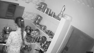 Real Ghost on CCTV footage in the kitchen