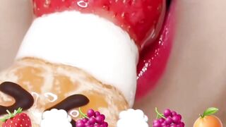 New asmr trend sounds Tinglow fruits relaxing