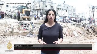 Aftermath of Israeli raid at Nur Shams refugee camp.