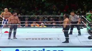 the rock and roman reigns vs cody rhodes and seth rollins full   match wwe WrestleMania 2024