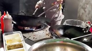 Little kid cooking