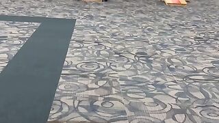 I thought I was good at Cornhole but damn.