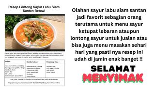 Resep Lontong Sayur Labu Siam Santan Betawi teman Ketupat Sayur