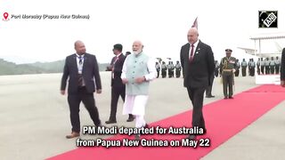 Prime Minister Narendra Modi emplanes for Australia after concluding PNG visit