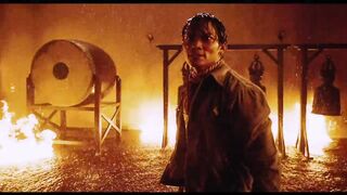 Tony Jaa fights with a Capoeira master in a Buddhist temple in the movie Tom-Yum-Goong (2005)
