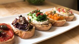 5 BRUSCHETTE 100% VEGETALI： i nostri CROSTINI perfetti