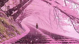 Such a romantic cherry blossom rain my first thought is to share with you！